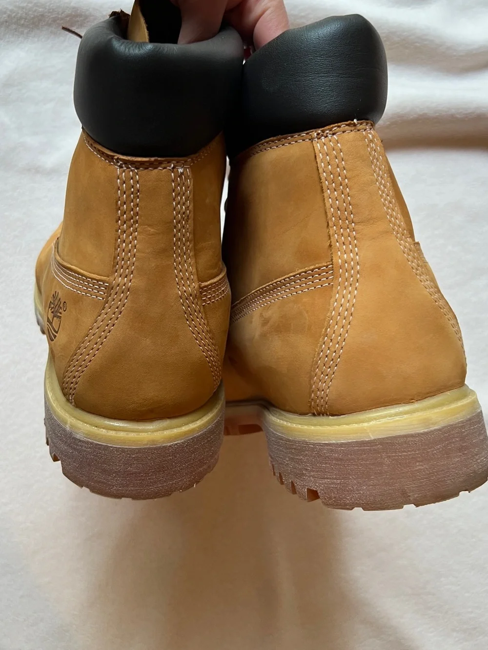 Timberland Premium 6-Inch Waterproof Boots Men’s Size 12M Wheat/Tan Nubuck Shoes